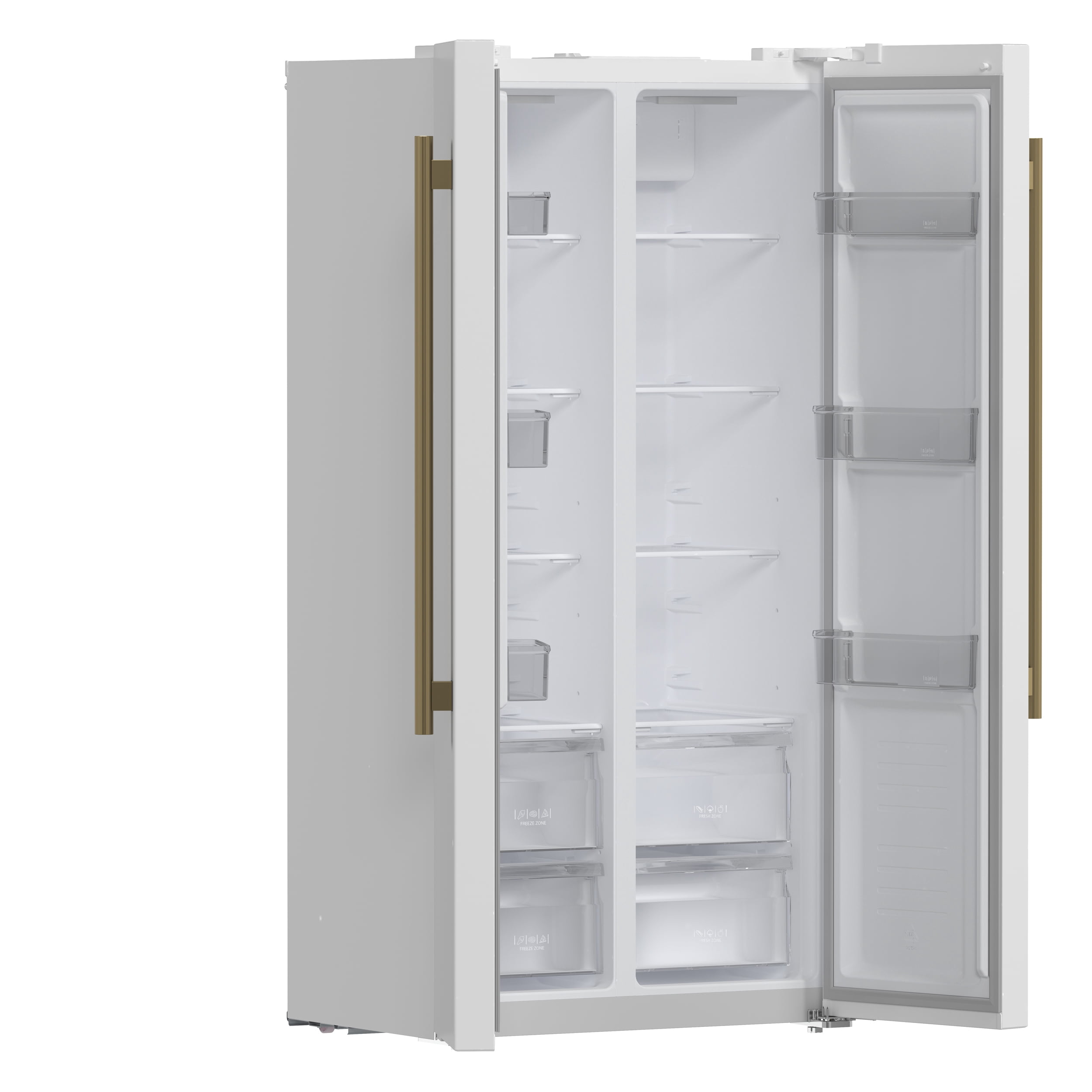 Forno Salerno Espresso 33-inch Side-by-Side 15.6 Cu.Ft. White Refrigerator