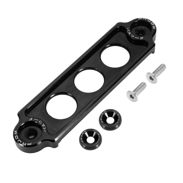 Soporte universal de barra de sujeción para batería de aleación de aluminio de 14 cm, 3 orificios (negro) Jadeshay A