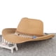 thumbnail image 4 of Sombrero de Mujer, Sombrero con Visera de Y Encaje Flexible , Marrón cro Bronceado suave Macarena Sombrero de paja para el sol, 4 of 8