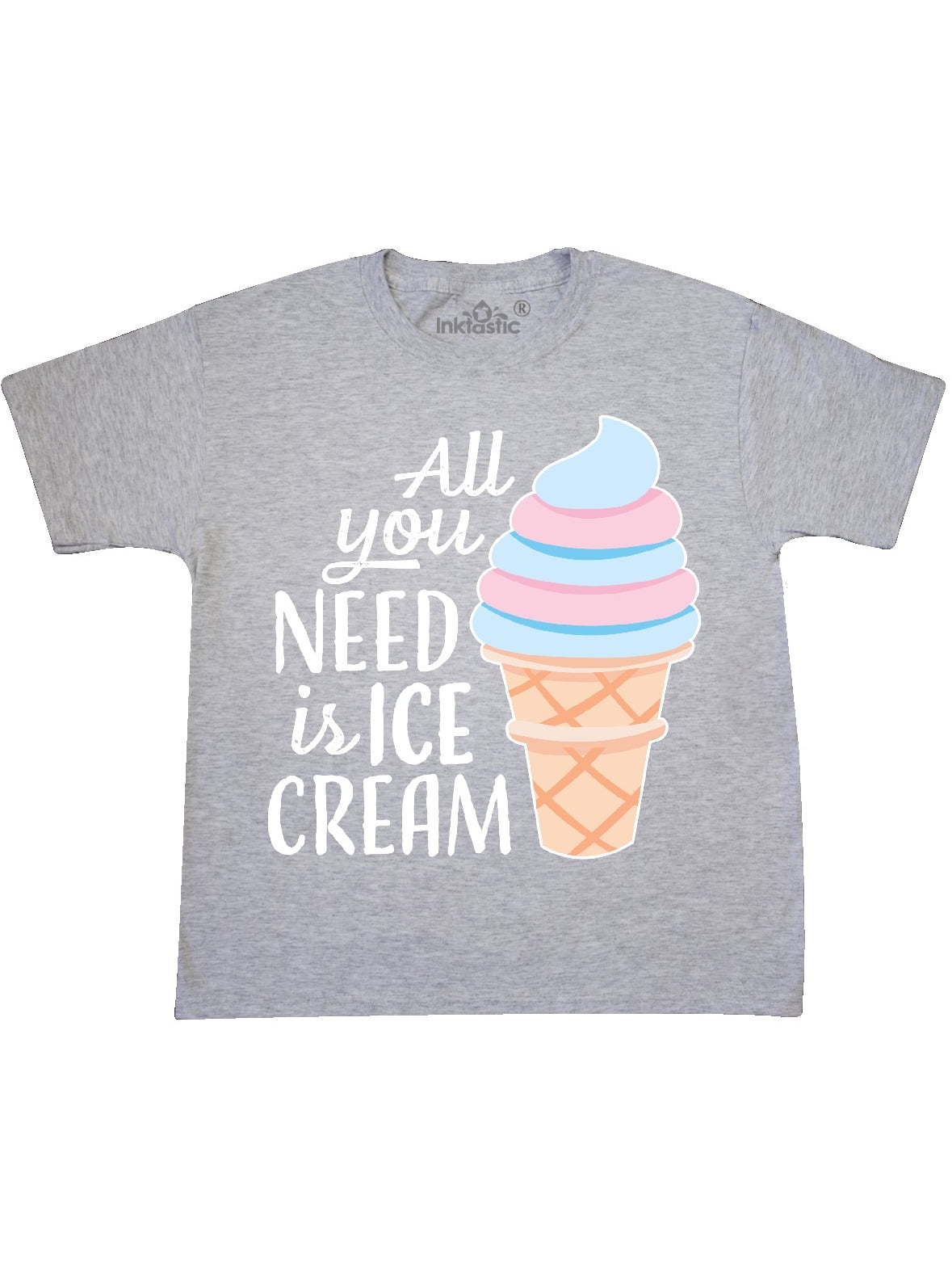 All You Need is Ice Cream with Ice Cream Cone Youth T-Shirt - Walmart ...