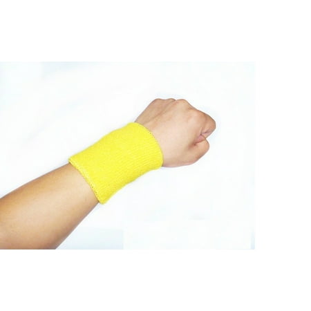 Cotton Sweatband Moisture Wicking Athletic Terry Wristband for Tennis, Basketball, Running, Gym, Working Out