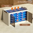 thumbnail image 4 of 4 Tier Stackable Storage Shelf, Extra Large Collapsible Closet Organizer Transparent Storage Boxes with Wheels for Home, Kitchen, Bedroom, Closet, 4 of 7