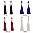 thumbnail image 4 of sweethay Moda bohemia Rhinestone largo borla gancho flecos cuelga gota mujeres pendientes Ropa, zapatos y accesorios Miscelánea Negro, 4 of 6