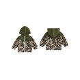thumbnail image 5 of RUINIXCW Toddler Baby Boys Hooded Jacket Fashion Camouflage Patchwork Long Sleeve Zip Up Fall Coat, 5 of 7