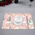 thumbnail image 2 of MKHERT Unicorns, Clouds,Rainbow and Stars Placemats Table Mats for Dining Room Kitchen Table Decoration 12x18 inch,Set of 6, 2 of 4