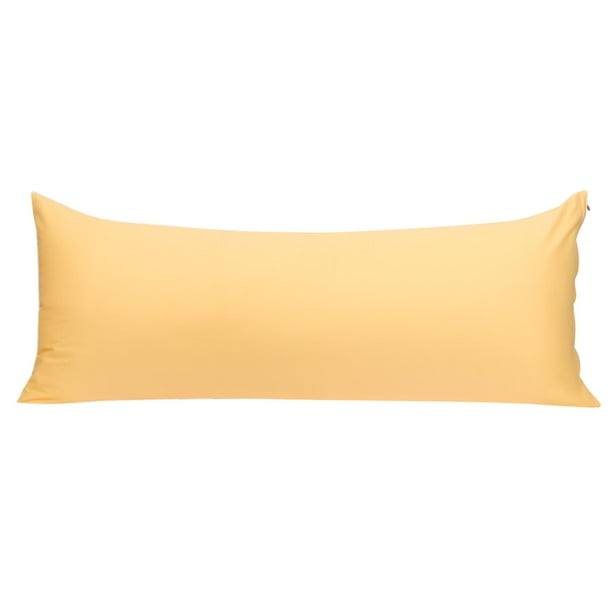 PiccoCasa Soft Cotton Body Pillow Cover Zipper Closure, Apricot 20" x