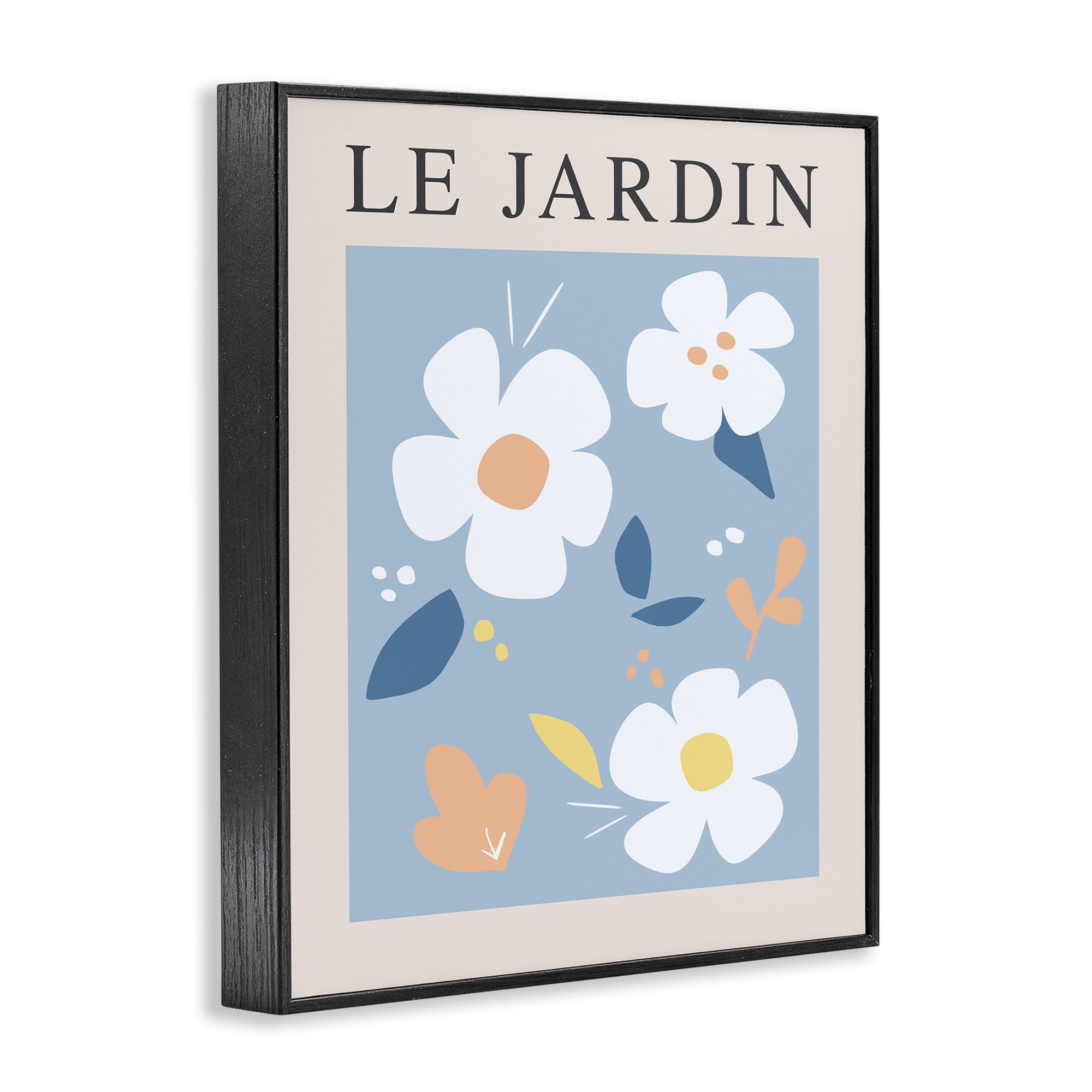 Stupell Industries Bouncing Floral Le Jardin Black Framed Giclee Art, design by Anna Quach