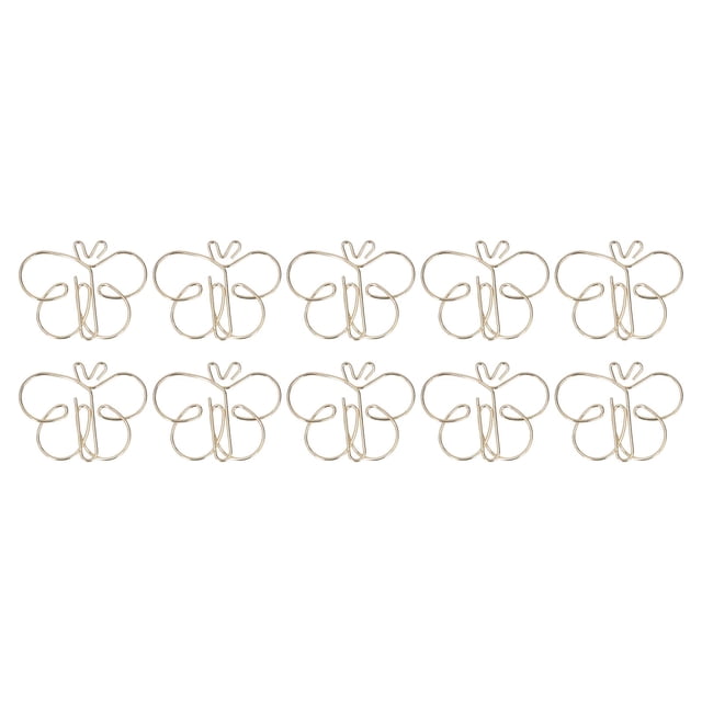 M Buder 50 Piezas Clips de Papel Dorados Forma de Mariposa Antioxidantes Ligeros Portátiles para Organización de Archivos Oficina Escuela y Hogar (3.8 cm / 1.5 inches)