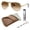 Polished Arista Gold Frame | Clear Gradient Brown Lens, variant on RB3925 AVIATOR MAX Pilot Shaped Non-Polarized Sunglasses for Men - Includes Official RAYBAN Eyewear Kit - Ideal Formal & Casual Wear Sunglasses - Clear Gradient Brown Lens