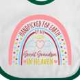 thumbnail image 4 of Inktastic Handpicked for Earth by My Great Grandpa in Heaven Rainbow Boys or Girls Baby Bib, 4 of 4