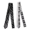 thumbnail image 2 of 2PCS Piano Stave Pattern Necktie Premium Party Necktie Comfortable Necktie, 2 of 6