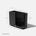 thumbnail image 4 of Veradek Block Series Span Short 24" Plastic Planter - Black, 4 of 12