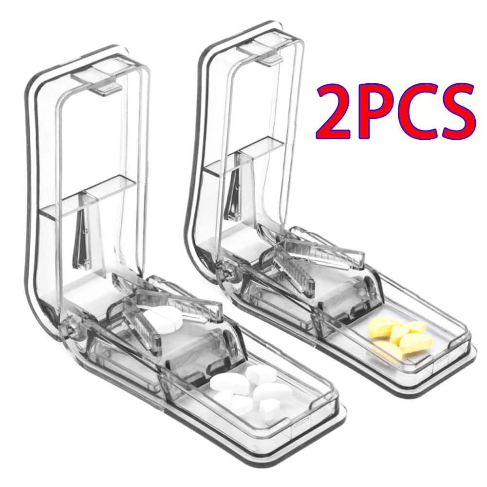 2pcs Pill Cutters Pill Splitter for Small or Large Pill Design in the