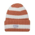 thumbnail image 1 of Gorros de lana para hombres y mujeres, gorro de punto grueso de dos colores con rayas verticales, tejido de dos colores para invierno, 1 of 6