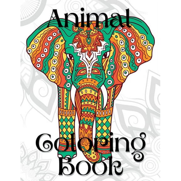 Animal Mandala Coloring Book, (Paperback)
