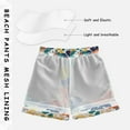 thumbnail image 3 of FORMRS Boys Swim Trunks Quick Dry Mesh Liner Boardshorts Sizes XS-XL, Colorful Flowers Pattern, 3 of 7