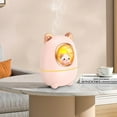 thumbnail image 5 of Cute Cats Humidifier - Mini, Portable & Quiet Humidifier with Night Light, 2 Mist Modes (Continuous/Intermittent), ABS Plastic, 114k Atomization, Lightweight for Desk, Home, Office - White & Peach, 5 of 5