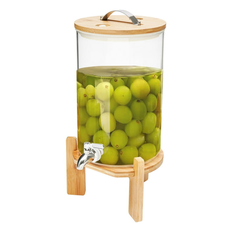 2 Gallons Glass Drinks Jar Beverage Dispenser with Spigot Tabletop Lemonade Dispenser  Jar - Walmart.com