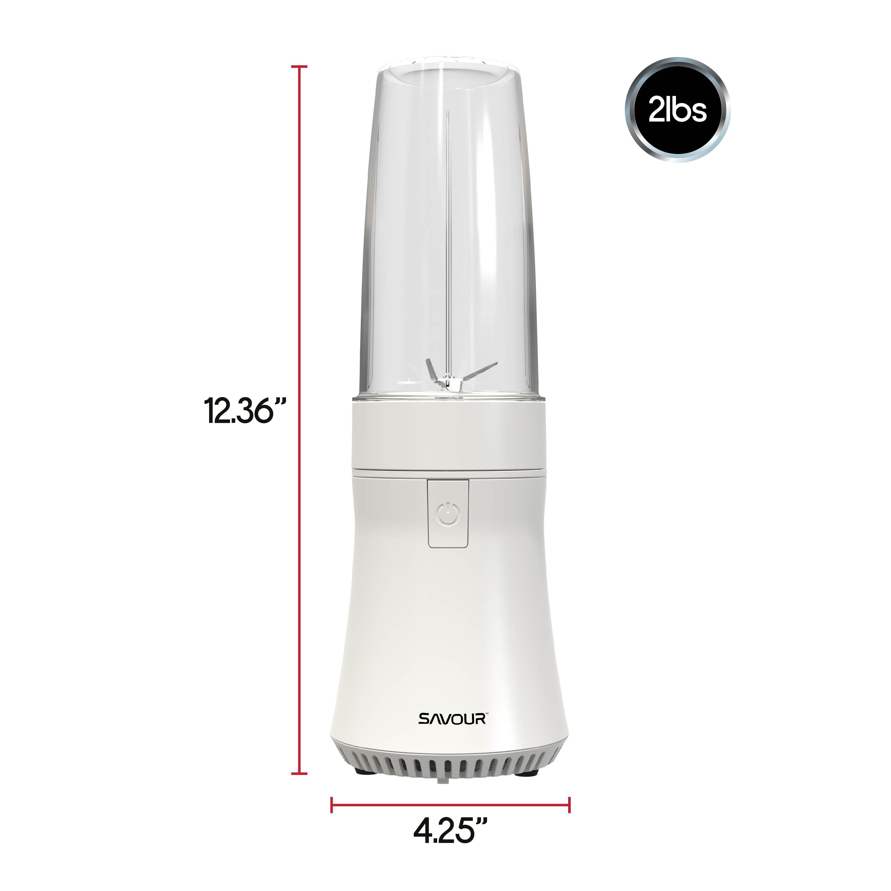 Savour by Tzumi 300W Mini Smoothie Blender – 18oz. Countertop Mini Blender for Smoothies, Sauces, Cocktails and More