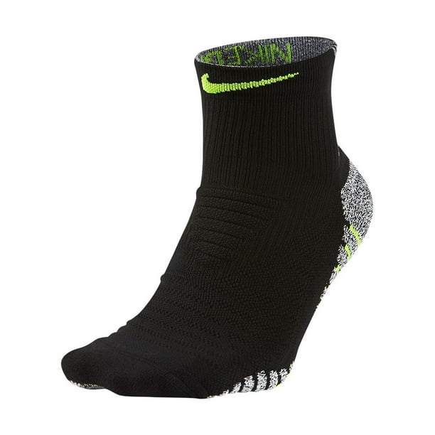 Nike - Nike Men's Lightweight NikeGrip Quarter/Mid Training Socks, Black/Volt, XL - Walmart.com