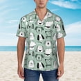thumbnail image 4 of Balery Puppy Print Men's Hawaiian Shirts Short Sleeve Beach Shirt Relaxed Fit Vacation Button Down Shirts-, 4 of 9