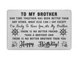 thumbnail image 1 of DEGASKEN Brother Birthday Card Gifts, Special Engraved Wallet Card, 1 of 5