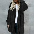 thumbnail image 1 of MKLEKYY Women Leather Jacket Women's Two Way Wear Longline Jacket Warm Open Cardigan with Pockets, 1 of 4