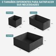 thumbnail image 2 of Juego de Organizadores para Cajones, Separadores Plegables para Armarios para Organizar Ropa Interior, Calcetines, Corbatas, Bufandas y Más (Negro), 2 of 4