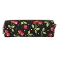 thumbnail image 2 of Ratiio Sweet Red Cherry Pattern Leather Pencil Case, Pencil Pouch with Durable Zipper, Compact and Stylish Organizer for Stationery, Art Supplies, Travel Essentials, 2 of 8