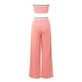 thumbnail image 5 of Women's Sexy And Fashionable Pants Set Spring/Summer Spicy Girls Sport Tube Top High Waist Wide Leg 2 Piece Pant Suit Women's Jumpsuits Pants And Top Set for Women Elegant Jumpsuit for Women Evening, 5 of 7