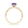thumbnail image 2 of ANGARA Natural 1.45 ct Tanzanite and Diamond Ivy Scroll Engagement Ring in 14K Yellow Gold for Women (Size-7mm) | December Birthstone, Anniversary, Jewelry Gift for Women | Natural Tanzanite Ring, 2 of 8