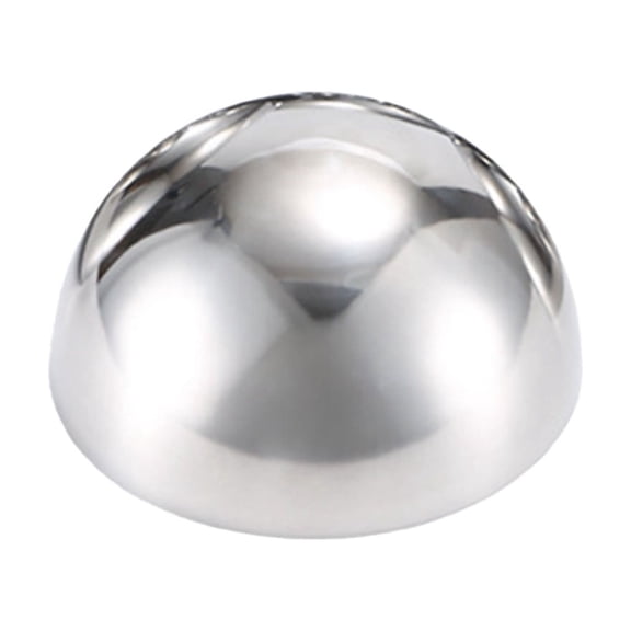 YuanGuangQ Stainless Steel Semi Circular Ball, Metal Gazing Sphere for Table Decor, Decorative Polished Ornament for Room Shelf Centerpiece