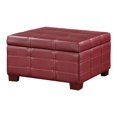 thumbnail image 4 of Detour Strap Square Storage Ottoman in Crimson Red Faux Leather, 4 of 8