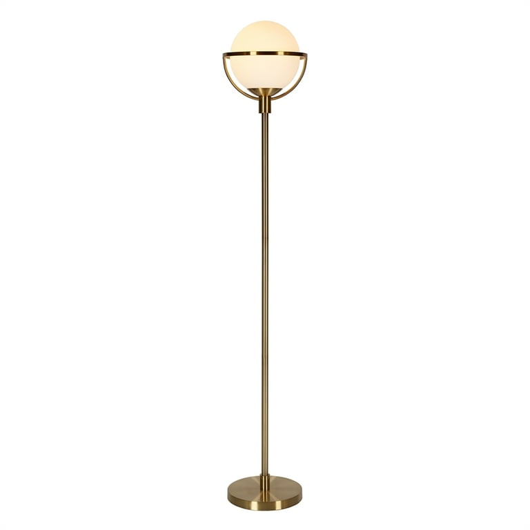 Brass globe floor lamp deals