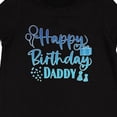 thumbnail image 3 of Inktastic Blue Happy Birthday Daddy Baby Fleece Romper, 3 of 4