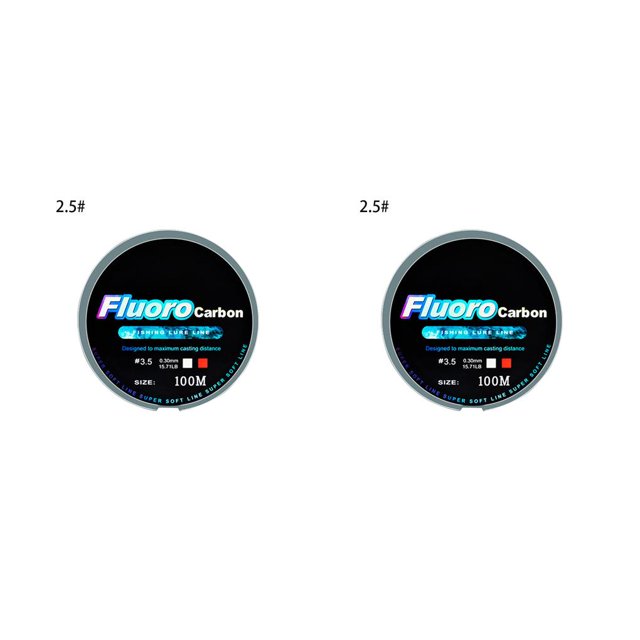 Unatoiry 100M Fluorocarbon Fishing Line Fiber Leader Line Fishing Wire Monofilament Carp Wire Leader Line Fishing Accessory No.05 2Set