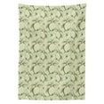 thumbnail image 3 of Ambesonne Fruits Tablecloth Rectangular Table Cover, Vintage Abstract Grunge, 52"x70", Olive Green and Pale Green, 3 of 4