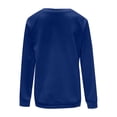 thumbnail image 4 of Arlun Women Casual Long Sleeve V-Neck Sweatshirts Solid Color Loose Fit Lightweight Pullover Tops Soft Comfortable Basic Leisure Hoodless Sweatshirts Dark Blue L, 4 of 5