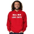 thumbnail image 5 of Real Men Love Cats Funny Pet Owners Hoodie Sweatshirt Women Men Brisco Brands S, 5 of 6