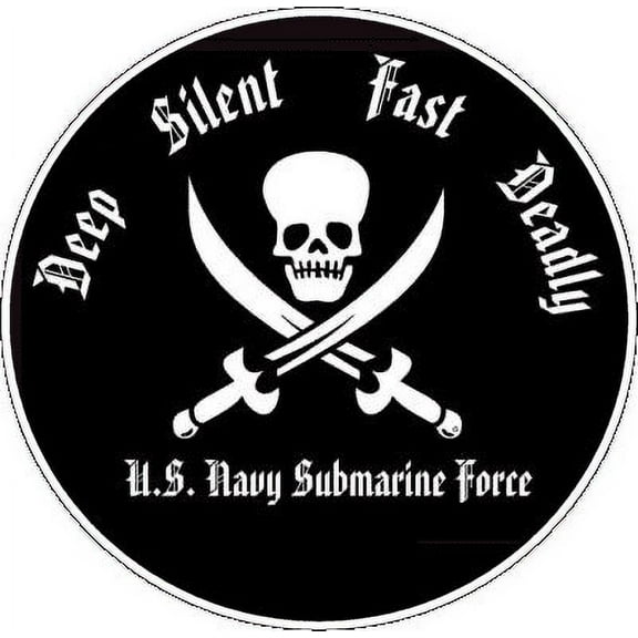 3.8 Inch Deep, Silent, Fast, Deadly Decal Sticker