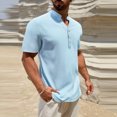 thumbnail image 4 of pstuiky camisas de manga larga para hombre, Camisas de manga larga con cuello alto y botones sólidos para hombre Tops casuales para hombres xl, 4 of 8