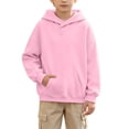 thumbnail image 6 of Wilark Girls Oversized Hoodies Sweatshirts with Pockets Size 5-14, Pullover Casual Fleece Warm Long Sleeve Kids Fall Winter Tops Pink, 6 of 7