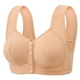 thumbnail image 1 of Yuzhih Women's Plus Size Front Closure Underwire Wide Strap Everyday Bra Wirefree Lightly Comfort Full Coverage Bra, 1 of 2