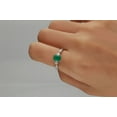 thumbnail image 5 of Gin & Grace 10KT WG Natural Emerald and diamond accent Ring, 5 of 5