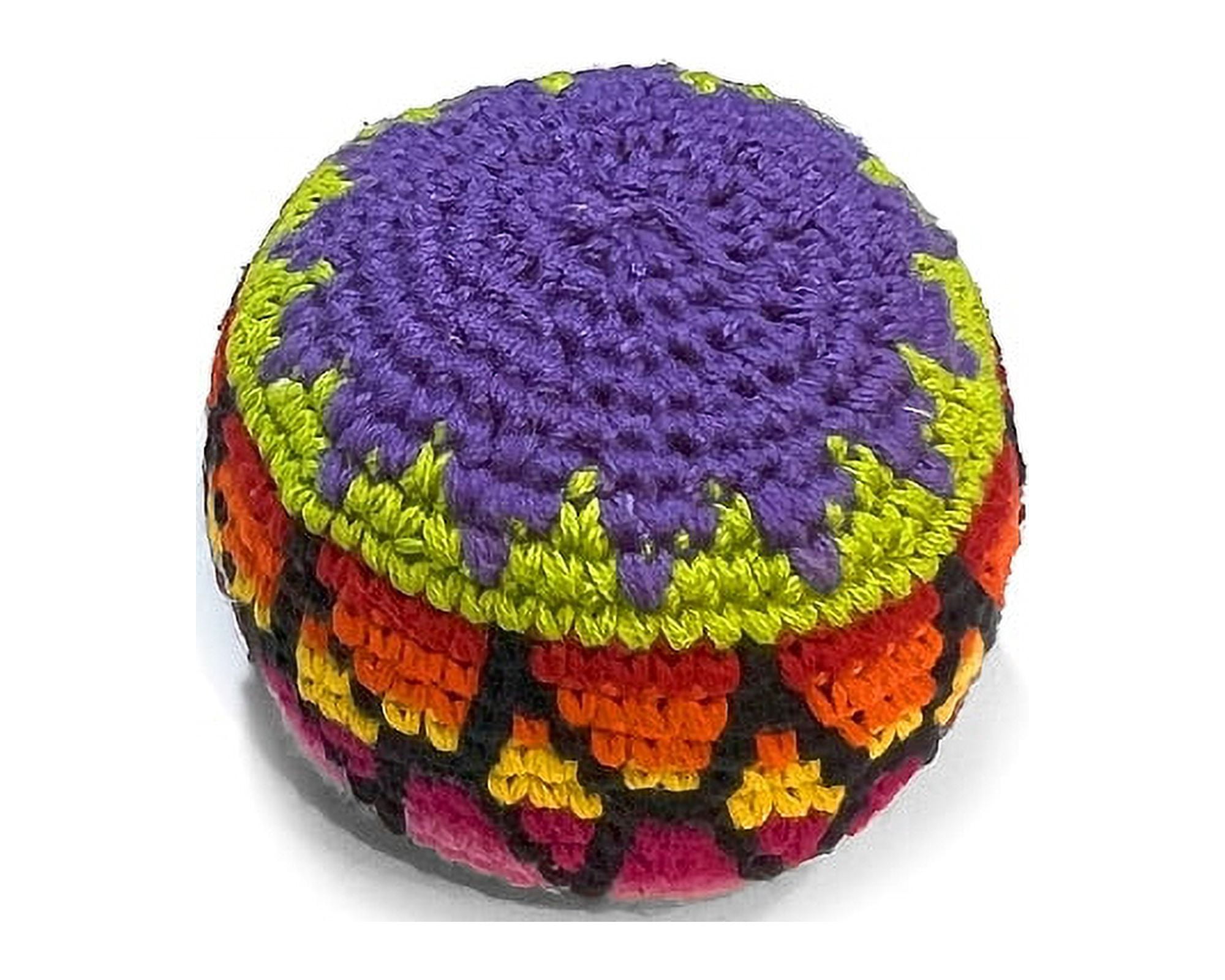 Handmade Multicolored Geometric Pattern Hacky Ball - Tribal