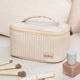 thumbnail image 5 of Portable Multipurpose Large Capacity Zipper Water Proof Ins Style Handbag Wash bag Cosmetic Bag Storage bag WHITE, 5 of 8