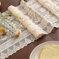 thumbnail image 3 of Embroidered Cutwork Lace Table Runner Placemat for Wedding Party Decor 30x360CM, 3 of 8