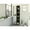 Black, variant on Tuhome Furniture Urano 62" Linen Cabinet with Open Storage and Mirror in Black