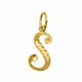 thumbnail image 1 of Precious Stars PT-2055-S Pendentif Initiale Lettre Cursive en Or Jaune 14K, 1 of 1