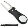 thumbnail image 1 of Fourche de Réparation de Rainure de Golf Pliable Fourche en Plastique Tête en Acier Inoxydable Marqueur de Pelouse Portable Noir, 1 of 8